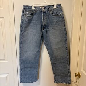 Agolde Jeans Denim Light Wash Size 34 90s Organic Cotton Button Fly